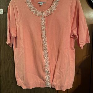 Isaac Mizrahi Coral Knit Cardigan